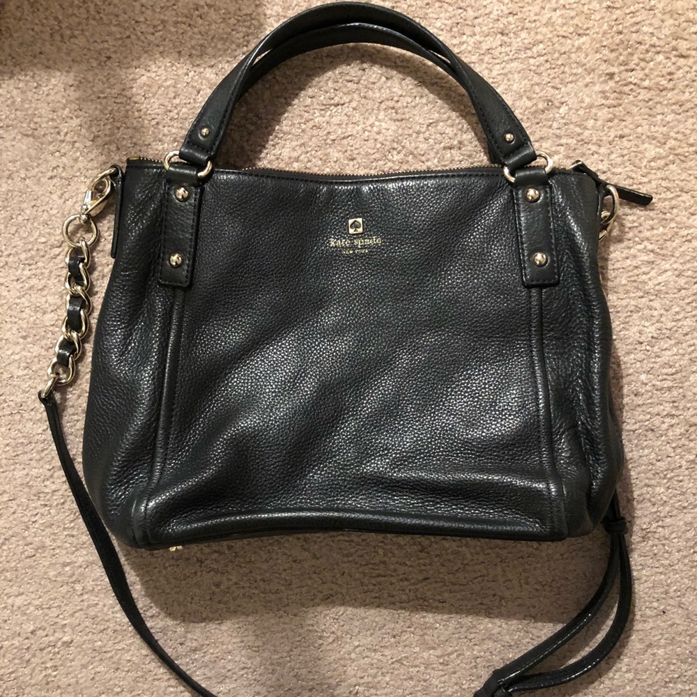 ♠️ Kate Spade Pine St Small Kori Black Leather Bag - Picture 7 of 8
